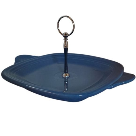 Fiestaware Fiesta Single Tier SERVING Server Plate Dish Plater Lapis CERAMIC - Picture 3 of 15